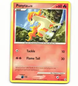 2007 Moderate Play MP Pokemon Ponyta Diamond & Pearl 94/130 - Image 1