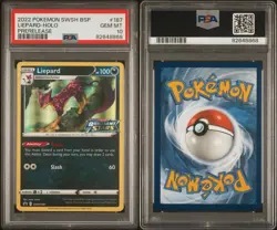 PSA 10 GEM MINT Liepard SWSH187 Black Star Promo Stamped Prerelease Holo Pokemon - Image 3