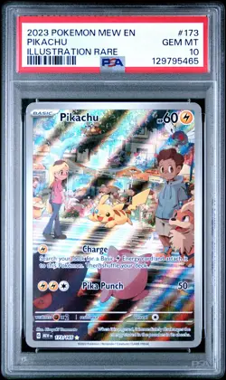 2023 POKEMON MEW EN-151 ILLUSTRATION RARE #173 PIKACHU PSA 10 - Image 1