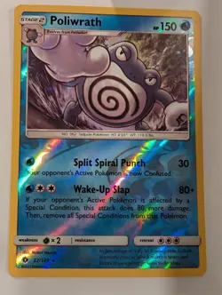 Poliwrath 32/149 - Sun & Moon Base Set Pokemon Reverse Holo Foil Nice! - Image 1