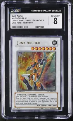 Junk Archer *CGC 8* DP09-EN016 *Ultra Rare* 2010 * Yugioh - Image 1