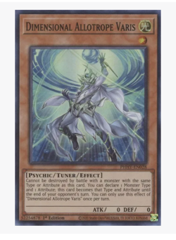 x3 Dimensional Allotrope Varis PHHY-EN028 Super Rare YuGiOh - Image 1