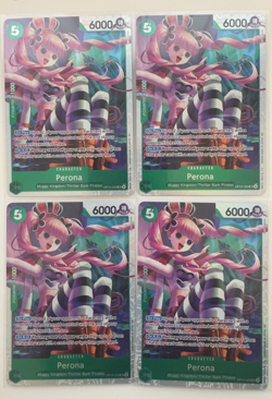 One Piece Perona OP14-033 SR The Azure Sea's Seven PLAYSET - FAST SHIPPING - Image 1