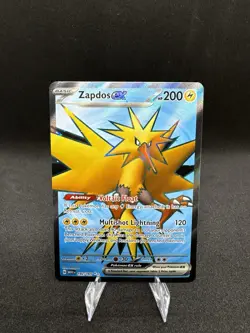 Pokemon TCG Zapdos EX Scarlet & Violet Holo Ultra Rare Card 192/165 NM Condition - Image 1