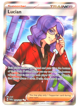 Pokemon Card TCG - Lucian 208/167 - Twilight Masquerade - Ultra Rare - NM ⭐ - Image 1