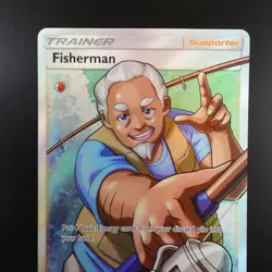 Fisherman SV83/SV94 Pokemon Hidden Fates Holo Full Art Card - Image 2