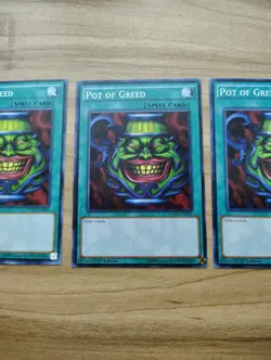 Yu-Gi-Oh! - Pot Of Greed 3X - Full Playset Of Cards - YGLD-ENB26 - Image 4