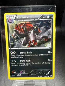 Pokemon 2013 BW Legendary Treasures Zoroark Cosmos Holo Rare Card 90/113 - Image 1