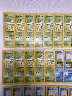 Vintage Base Set Squirtle 63/102 & Bulbasaur 44/102 Card Lot of 26 WOTC Pokemon - Image 2