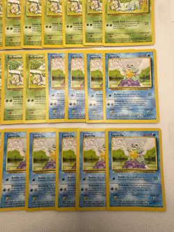 Vintage Base Set Squirtle 63/102 & Bulbasaur 44/102 Card Lot of 26 WOTC Pokemon - Image 5