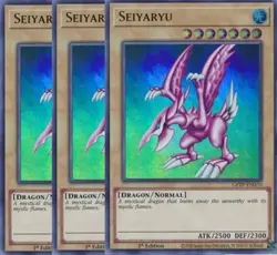 Yugioh - Seiyaryu x 3 - 1st Edition Ultra Rare NM - Free Holographic Card - Image 1