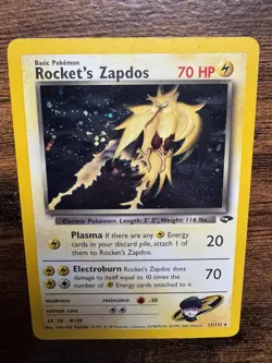 Rockets Zapdos Holo Card Gym Challenge 15/132 - Image 3