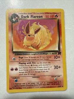 Dark Flareon 35/82 Base Set Team Rocket UNCOMMON Basic Pokemon Card 2000 NM - Image 1