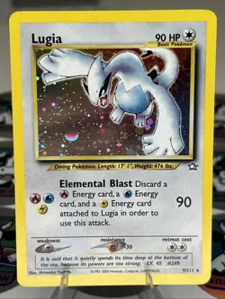 Pokemon Neo Genesis Lugia Card 9/111 Holo-Rare Unlimited Edition TCG - Image 1