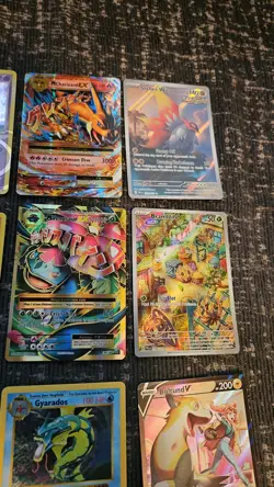 Pokemon 12 Card Lot. Evolutions Charizard, Shadowless Gyarados, Ash's Pikachu. - Image 3