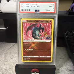 Pokemon Go Radiant Charizard TCG Holo Card 011/078 PSA 9 - Image 1