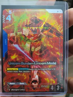 Unicorn Gundam (Unicorn Mode) GD01-005 R+ FOIL - Gundam Card Game - Image 1