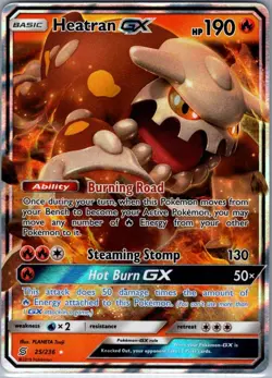 Heatran GX 25/236 SM - Unified Minds - Pokemon Card - NM - Image 1