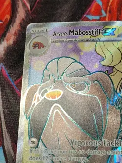 Pokemon Arven's Mabosstiff ex 218/182 Destined Rivals Ultra Rare Holo Card - Image 2