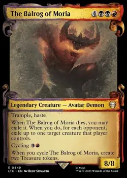 MTG THE BALROG OF MORIA SHOWCASE SCROLL The Lord of the Rings NM - Image 1