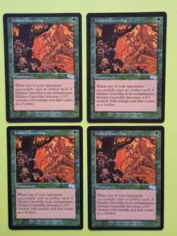 Magic the Gathering MTG Urza's Saga HIDDEN GUERRILLAS X 4 LP/EX U 1998! - Image 1