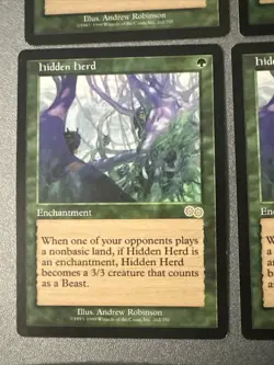 Hidden Herd X4 Urza’s Saga Ex Condition See Pics Front/back - Image 2