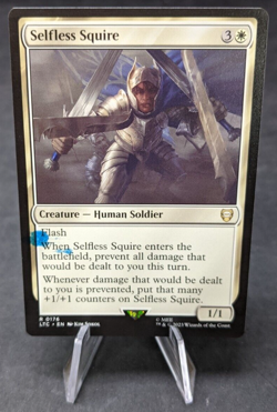 Selfless Squire - MTG Magic - Commander - Misprint Ink Splotch - Image 1