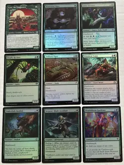 Lot of 9 Foil Green Deathtouch Creatures Fynn Nonfoil - Tribal Commander EDH MTG - Image 1
