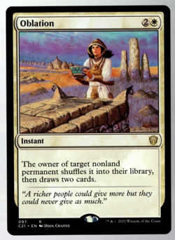 Oblation 097 Non Foil Rare Commander 2021 MTG Near Mint - Image 1