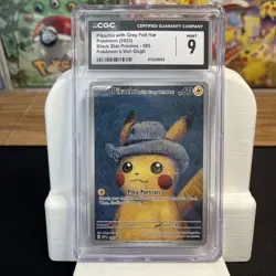 Van Gogh Pikachu With Grey Felt Hat 2023 Pokemon Black Star SV Promo 085 CGC 9 - Image 1