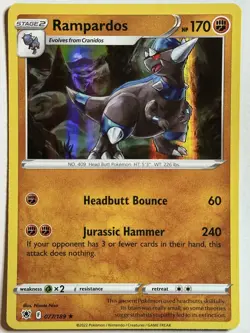 Rampardos Holo SWSH10: Astral Radiance 077/189 LP-NM Pokemon Card - Image 1