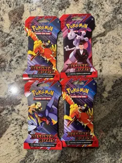 Pokemon TCG Destined Rivals Sleeved Booster Pack Scarlet & Violet (4 sleeves) - Image 1