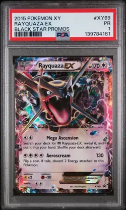 2015 POKEMON XY BLACK STAR PROMOS XY69 RAYQUAZA EX - PSA 1 - Image 1