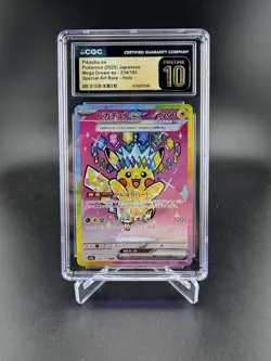 2025 POKEMON JPN MEGA DREAM EX ART RARE #234 PIKACHU EX CGC 10 PRISTINE - Image 1