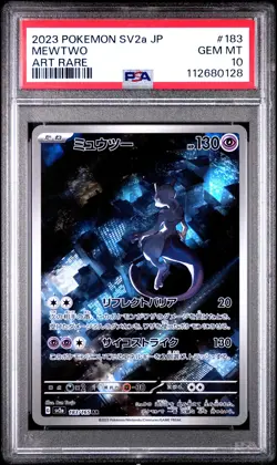 2023 POKEMON JPN SV2A-POKEMON 151 ART RARE #183 MEWTWO PSA 10 - Image 1