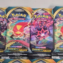 NEW DARKNESS ABLAZE Sleeved Booster Pack Lot of 10 Pokemon TCG Sealed Ships FAST - Image 3