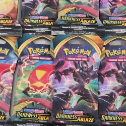 NEW DARKNESS ABLAZE Sleeved Booster Pack Lot of 10 Pokemon TCG Sealed Ships FAST - Image 5