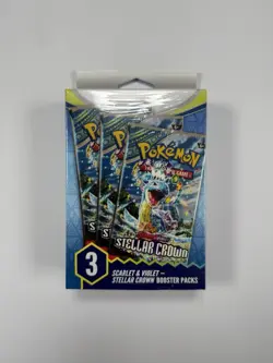 Pokemon Scarlet & Violet Stellar Crown 3 Pack Booster Box New - Image 1