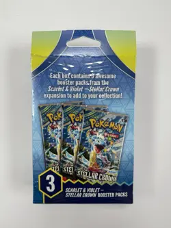 Pokemon Scarlet & Violet Stellar Crown 3 Pack Booster Box New - Image 2