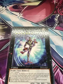 Yu-Gi-Oh! Number 7: Lucky Straight 1st Edition (Starfoil Rare) SP14-EN027 - Image 2