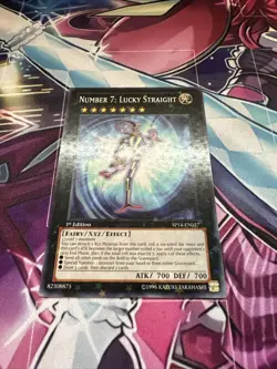 Yu-Gi-Oh! Number 7: Lucky Straight 1st Edition (Starfoil Rare) SP14-EN027 - Image 3