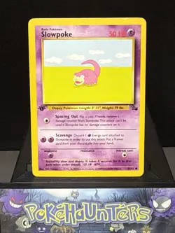 Pokemon Card Slowpoke 55/62 1st Edition Fossil Set WOTC Light Played - Image 1