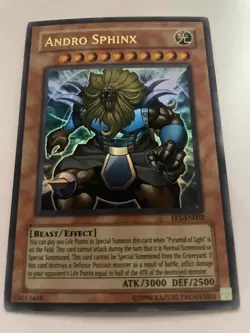 YuGiOh Andro Sphinx EP1-EN002 Ultra Rare Monster Card Light ATK3000 DEF2500 - Image 1
