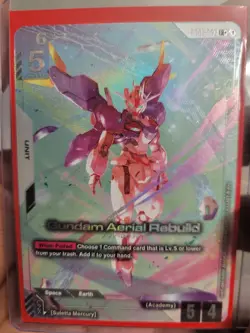 Gundam Aerial Rebuild GD01-067 LR+ Alt Art GUNDAM NEWTYPE RISING CARD NM ENGLISH - Image 1