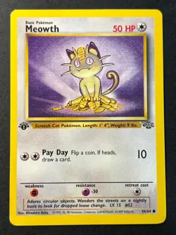 Meowth 56/64 1st Edition Jungle - Common - WOTC Pokemon Card LP - Image 1