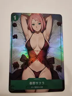 Card Goddess Waifu Sakura Sexy JAP Oil Holo - Image 1