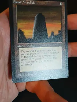 Magic the Gathering MTG Beta Basalt Monolith LP - Image 4