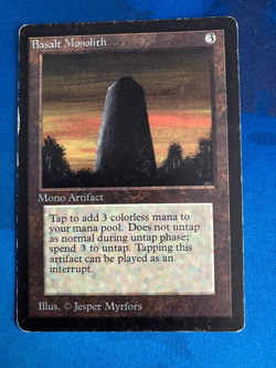 1x MTG Basalt Monolith Beta Edition Magic: The Gathering Heavy Play - Image 1