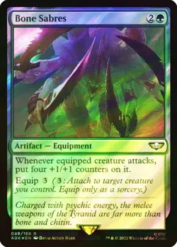 1x SURGE FOIL Bone Sabres | Warhammer 40,000 40K | Magic the Gathering | NM - Image 1