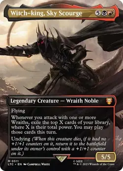 Witch-king, Sky Scourge - Foil Extended Art LTC LP MTG - Image 1